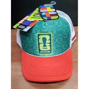 FIFA Can Mex USA Green & Orange Foam Trucker Hat Cap